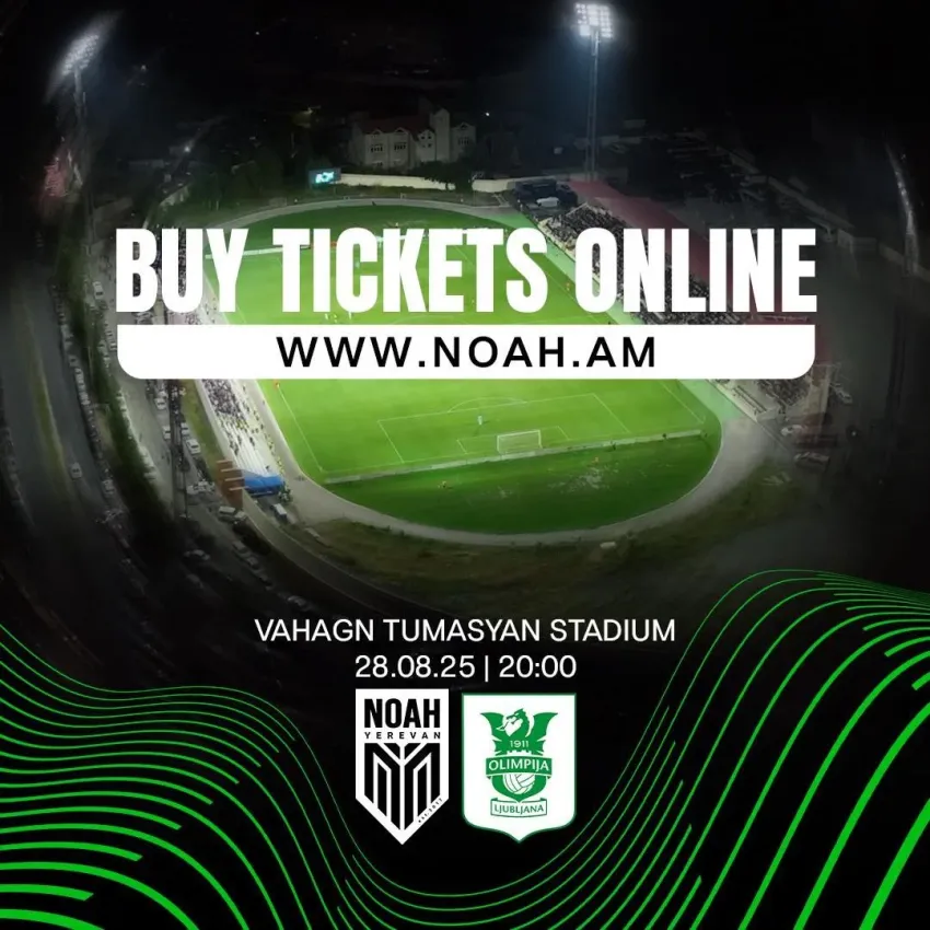 Noah – Olimpija match tickets are now available