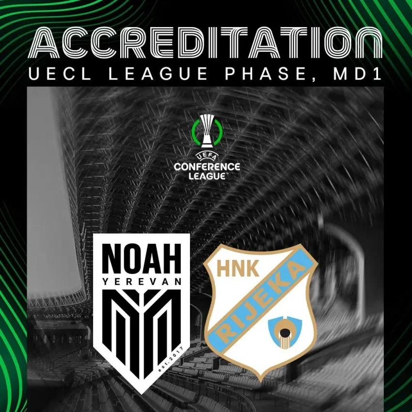 Accreditation begins for Noah vs HNK Rijeka match